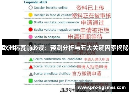 欧洲杯赛前必读：预测分析与五大关键因素揭秘